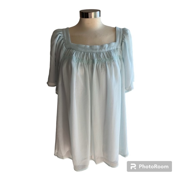 EVRI Light Blue Blouse Top - Picture 1 of 6